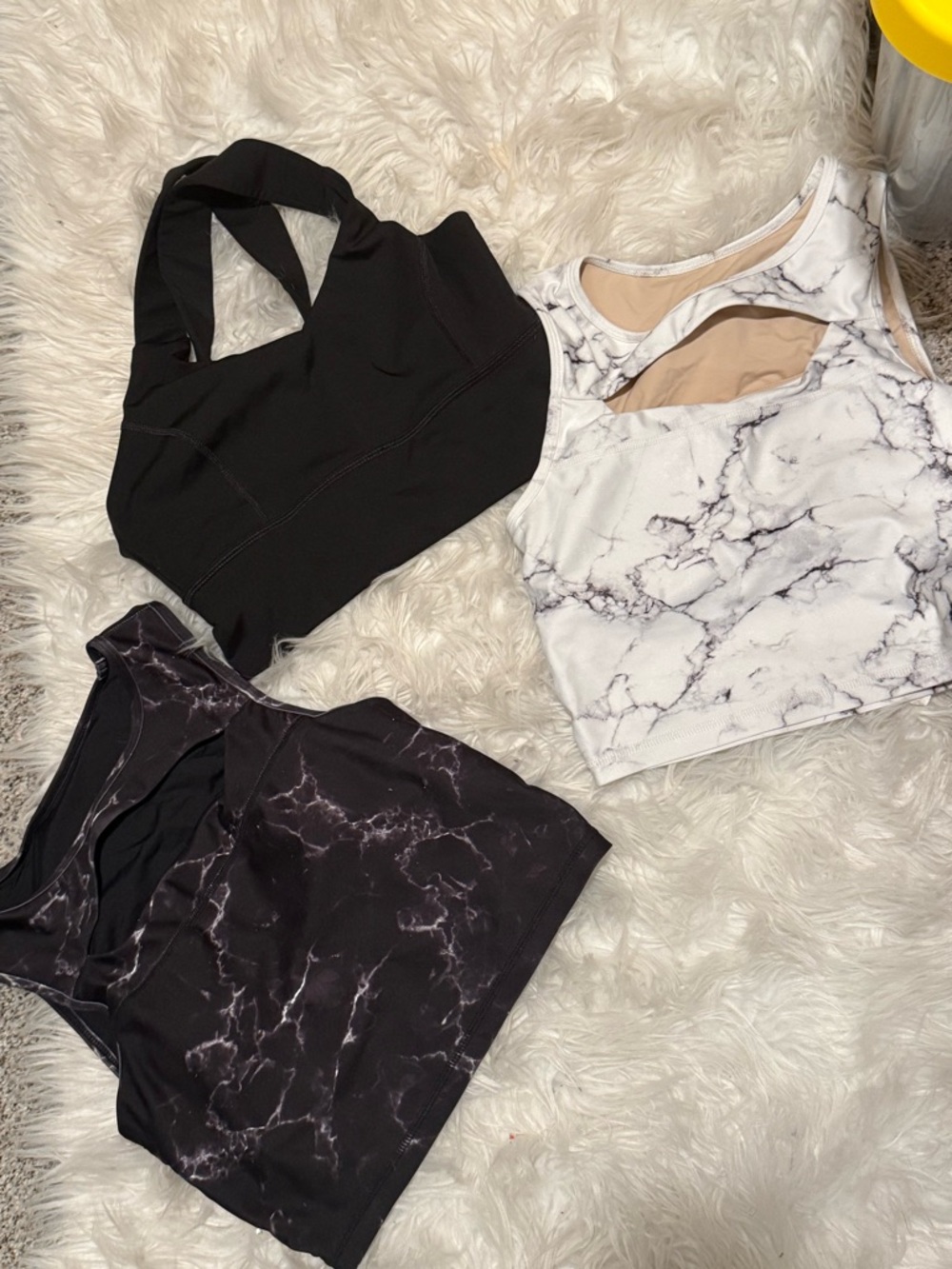 BuffBunny Marble & Solid Sports Bras - Black, White, Charcoal Marble